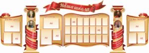Комплект пластикових стендів “Наша школа” з портретами українських письменників