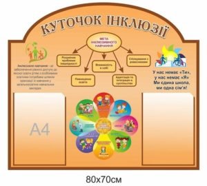 Пластиковий стенд “Інклюзивна освіта”
