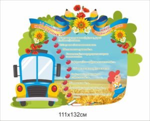 Стенд пластиковий для НУШ «10 ключових компетентностей НУШ»