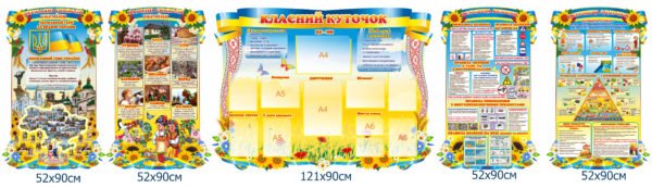 Комплект стендів “Класний куточок” для кабінету