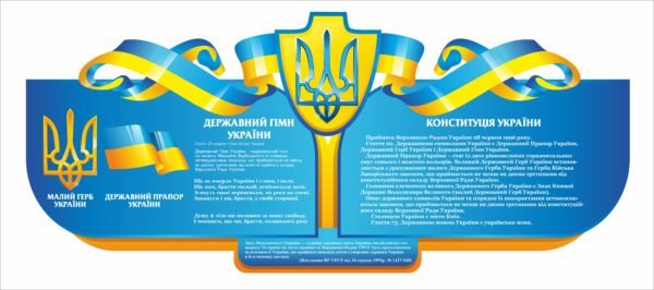 Стенд “Державний гімн та Конституція України”