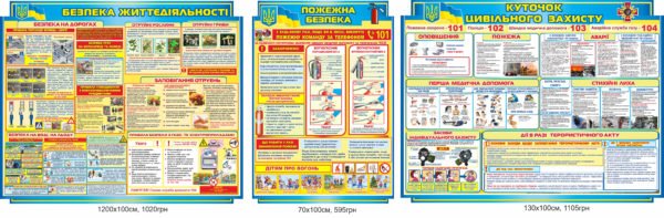 Комплект стендів з безпеки життєдіяільності та охорони праці