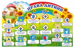 Стенд з веселкою “Права дитини”