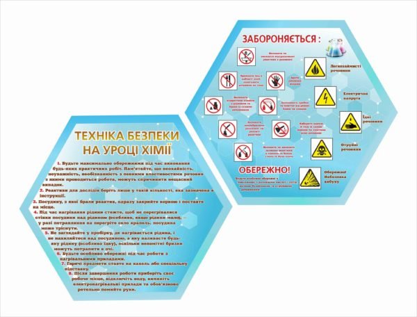 Стенд з хімії “Забороняється”