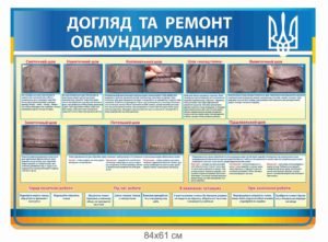 Стенд “Догляд та ремонт обмундирування”