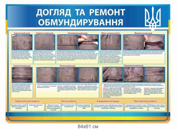 Стенд “Догляд та ремонт обмундирування”