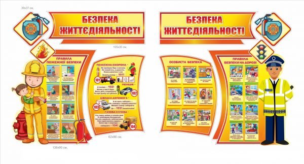 Комплект стендів “Безпека життєдіяльності” дитячий