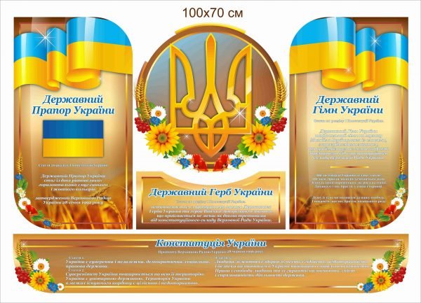Державна символіка України. Пластиковий стенд