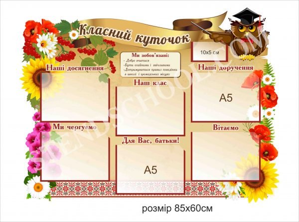 Стенд пластиковий “Класний куточок”