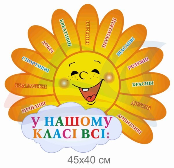 Стенд у формі сонечка для школи