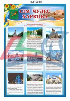 Стенд з видатними пам’ятками Харкова