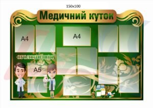 Стенд “Медичний куток” для кабінету медсестри