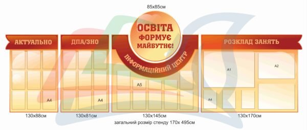 Інформаційні стенди для оформлення шкільного коридору