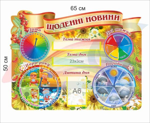 Стенд “Щоденні новини” для дитячого садка