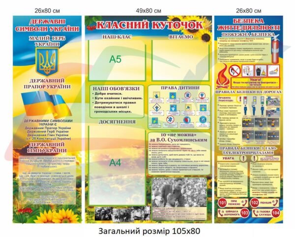 Стенди “Класний куточок” з державними символами