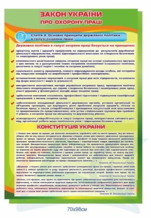 Стенд “Закон України про охорону праці”