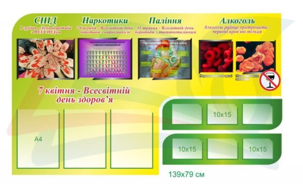 Стенд з основ здоров’я “Шкідливі звички”