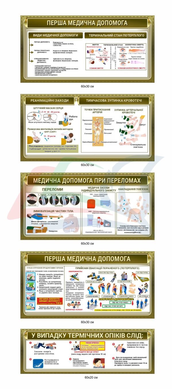 Стенди з першої медичної допомоги