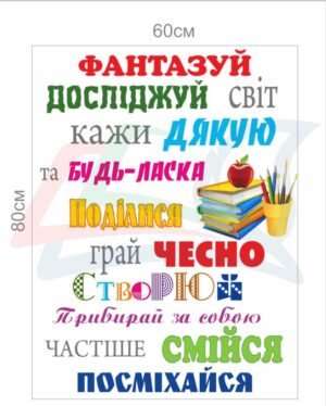 Наклейка на стіну для класу НУШ