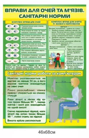 Стенд “Вправи для очей та м’язів”