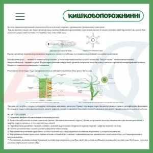 Стенд з біології “Кишковопорожнинні організми”