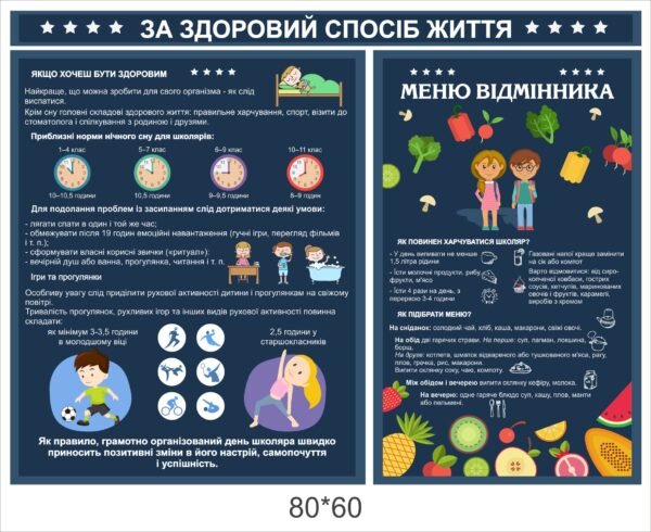 Плакат “За здоровий спосіб життя”