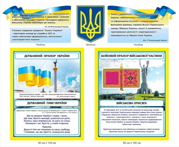 Комплект військових стендів “Державні символи”
