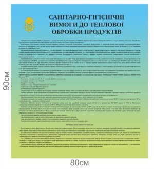Стенд “Санітарно-гігієнічні вимоги для теплової обробки продуктів”