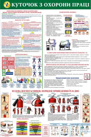 Пластиковий куточок з охорони праці