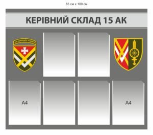 Військовий стенд “Керівний склад армійського корпусу”